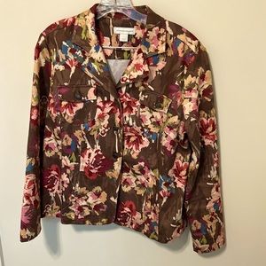 Christopher & Banks Women’s Cropped Jacket / Size L / Like New / Vibrant Colors